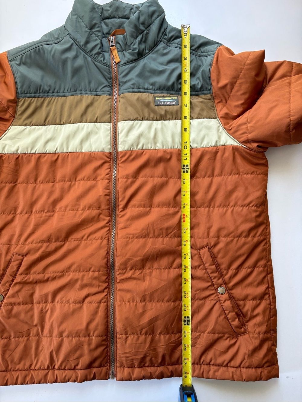 L.L.Bean Mountain Classic Water Repellent Puffer Jacket In Glazed Ginger XL